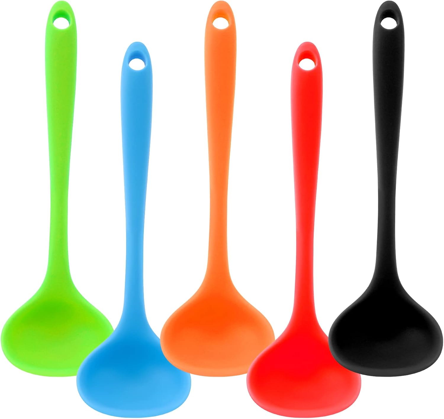 5 Pieces Silicone Ladles for Cooking Small Soup Ladle