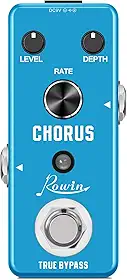 Rowin Pedal de coro analógico para guitarra elétrica True Bypass LE-304
