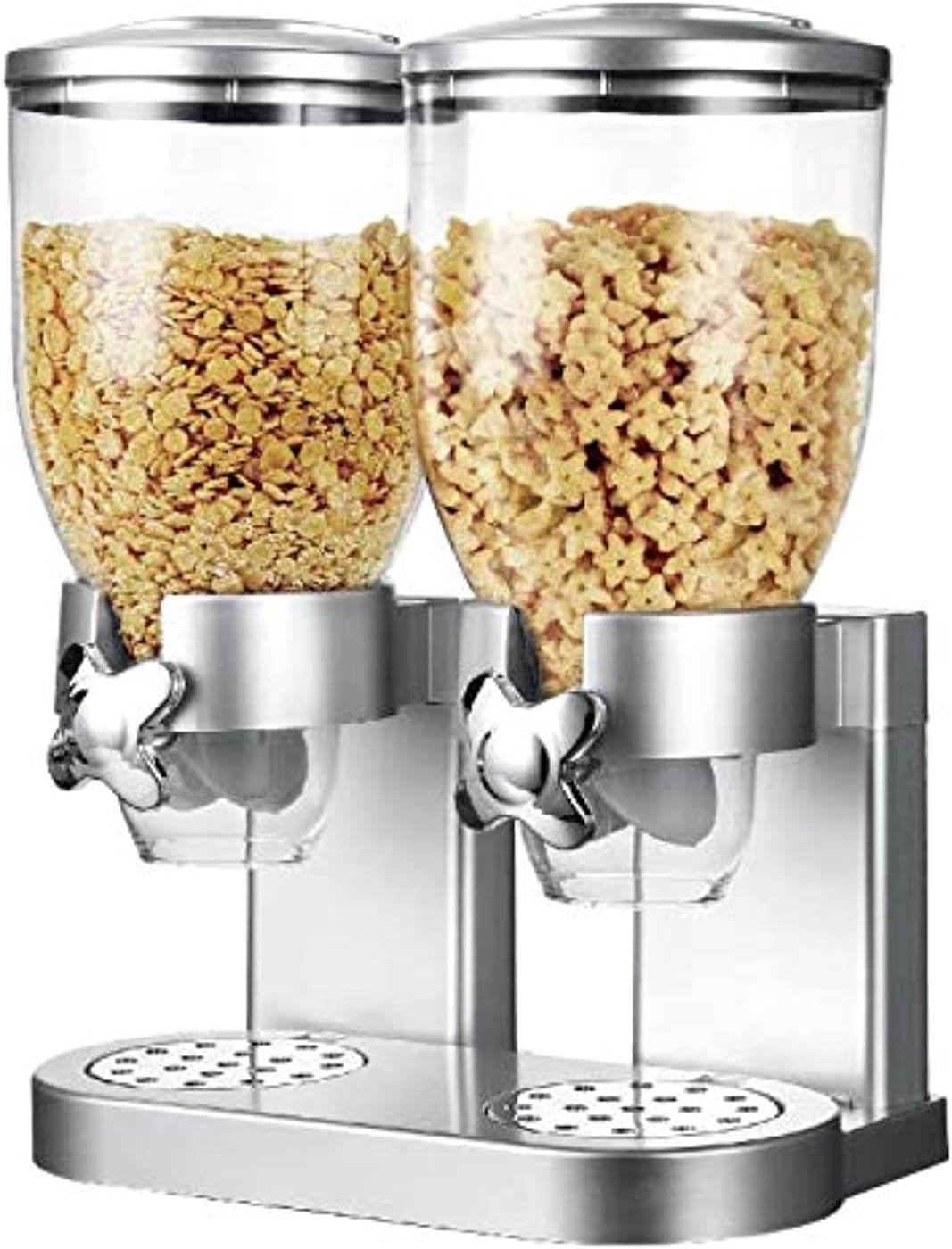 Orchid Cereal Dispenser dry food dispenser, water canned food plastic containers, stored grain, cereal flour. (Dual Cereal Dispenser)