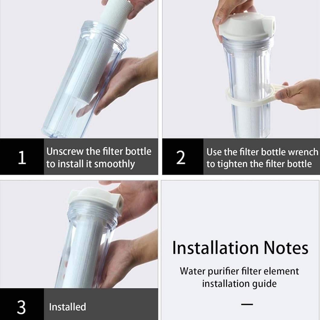 Lot 9 cartouches filtrantes en PP 5x2,4in, 5 microns, compatibles avec porte-cartouches 5in, adaptées filtration l'eau puits et l'eau du robinet
