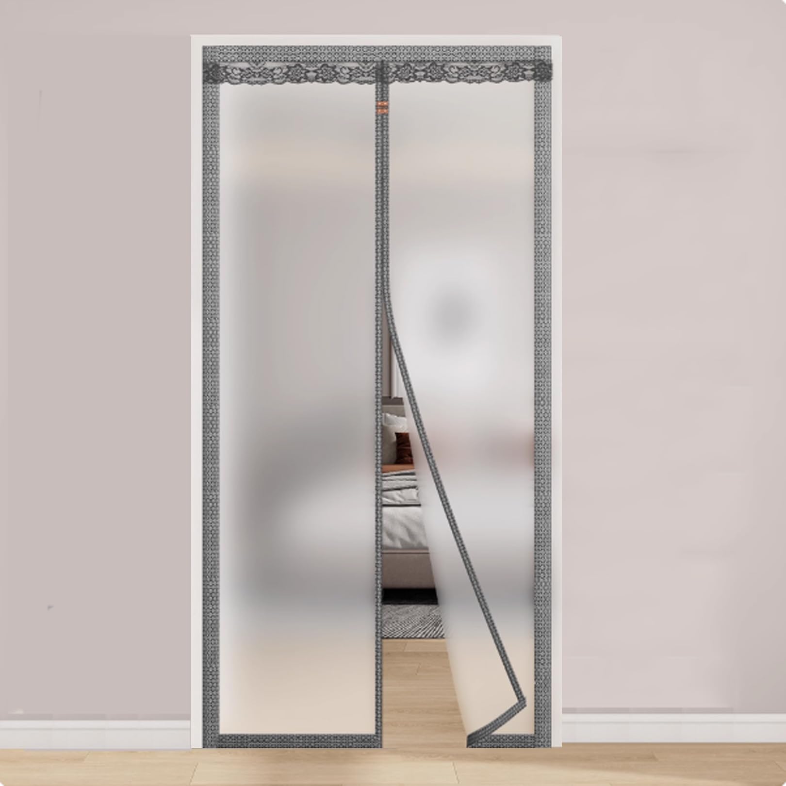 Isolant anti froid porte entrée magnétique en PVC mat sans perçage pour l'hiver
