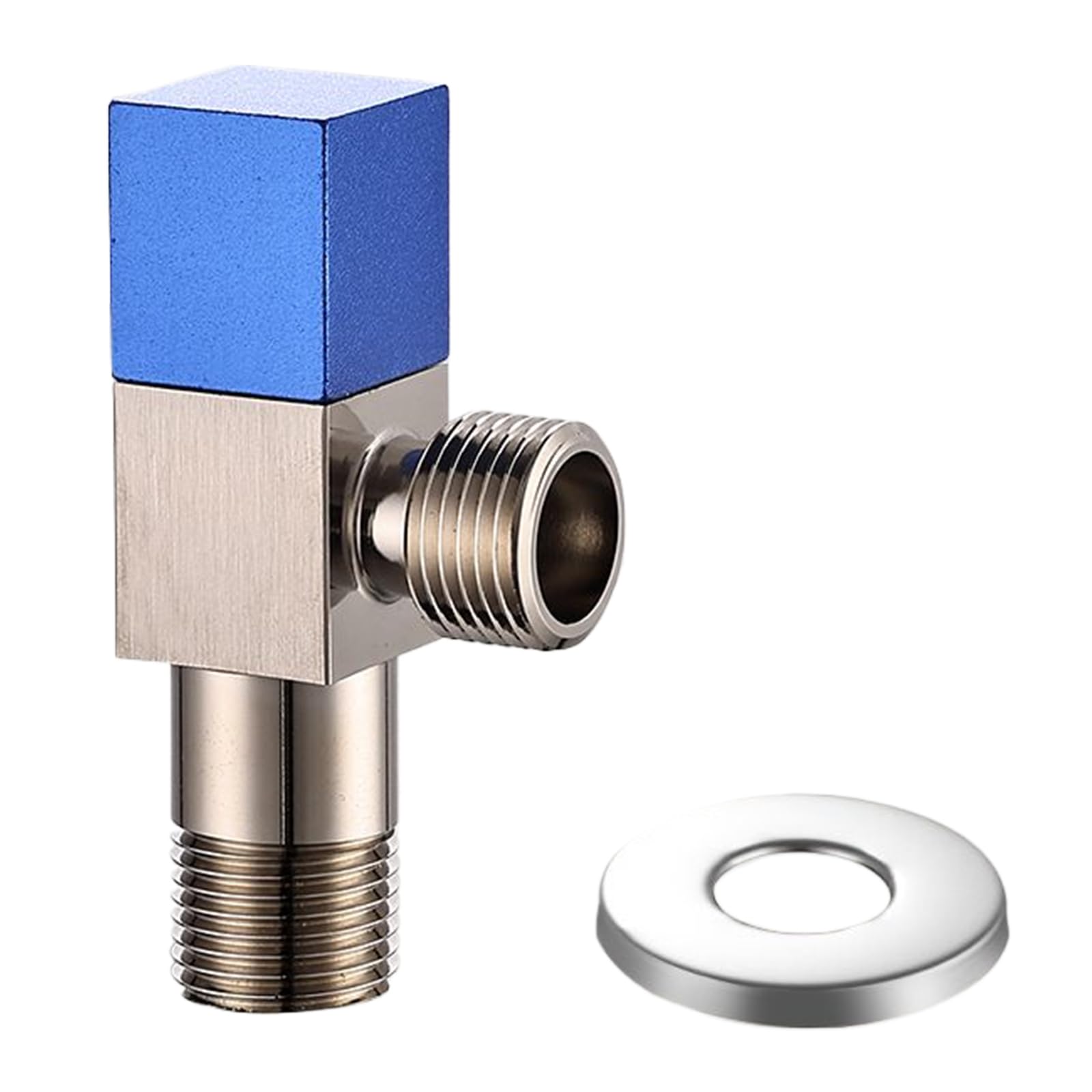 Kalttoy Blue Angle Stop Valves Easy To Use Angle Stop Versatile Shut Metal Valves 1/4 Thread For Kitchen Kitchen Shut Off