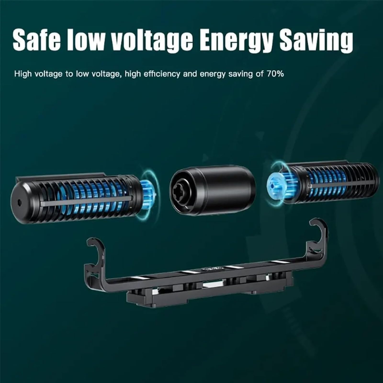 Generador De Olas Para Acuario, Generador De Olas Magnético Con Controlador De Pantalla LED, Ajuste De 4 Niveles Y 5 Modos De Oleaje, Bomba De Flujo Cruzado Para Agua Dulce 20W