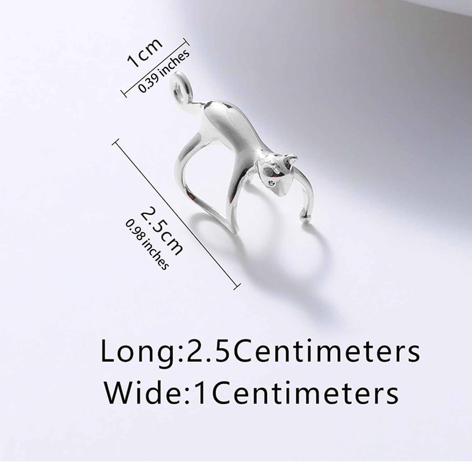 Unique Cat Ear Cuff Clip Earrings for Women, Funny Cat Design Animal Jewelry for Cat Lovers, Climbing Cat Right-Ear Cuff Earrings