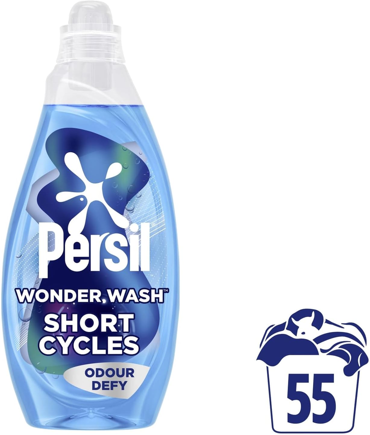 Persil Wonder Wash Odour Defy Laundry Detergent 55w 1485ml - Pack of 4