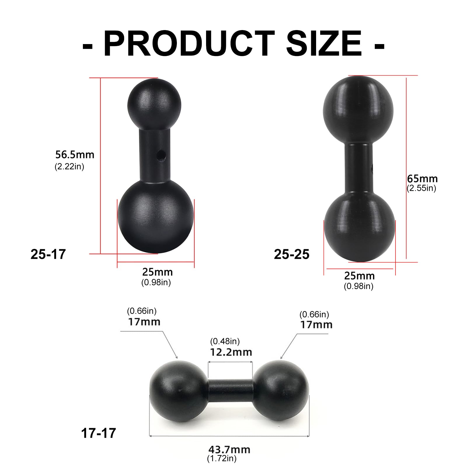 Presa Doppia Testa Adattatore Base in Alluminio 360 Rotazione Regolabile Installazione Semplice Per Moto Supporti Bici Supporto Radio Bici Installazione Rapida
