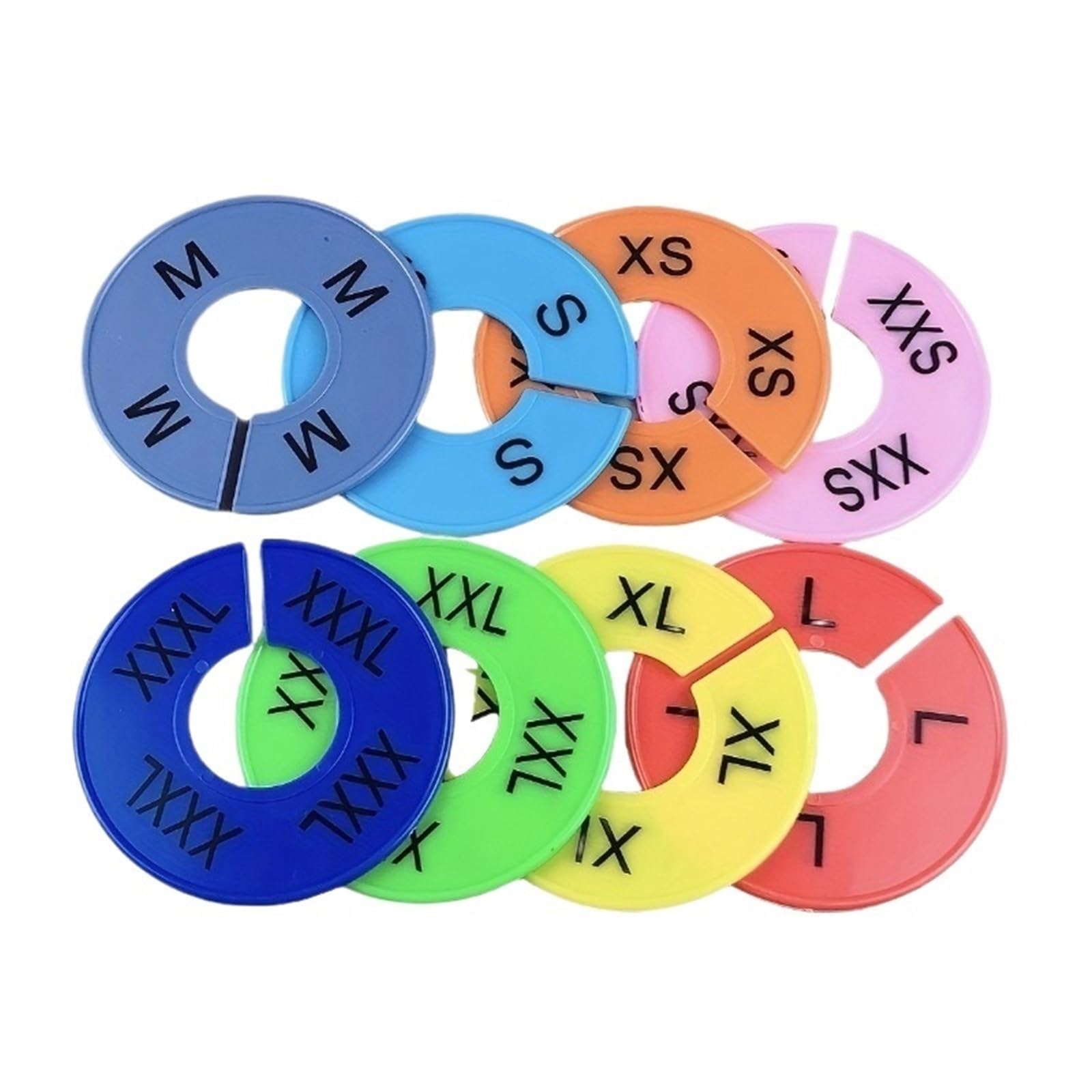 Zeahkri Hanger Dividers 20pcs Colorful Plastic Hanger Wardrobe Closet Divider Size Labels Clothing Store Retail Home Shelf Dividers Separator for Sorting Clothes(Multi-colored)