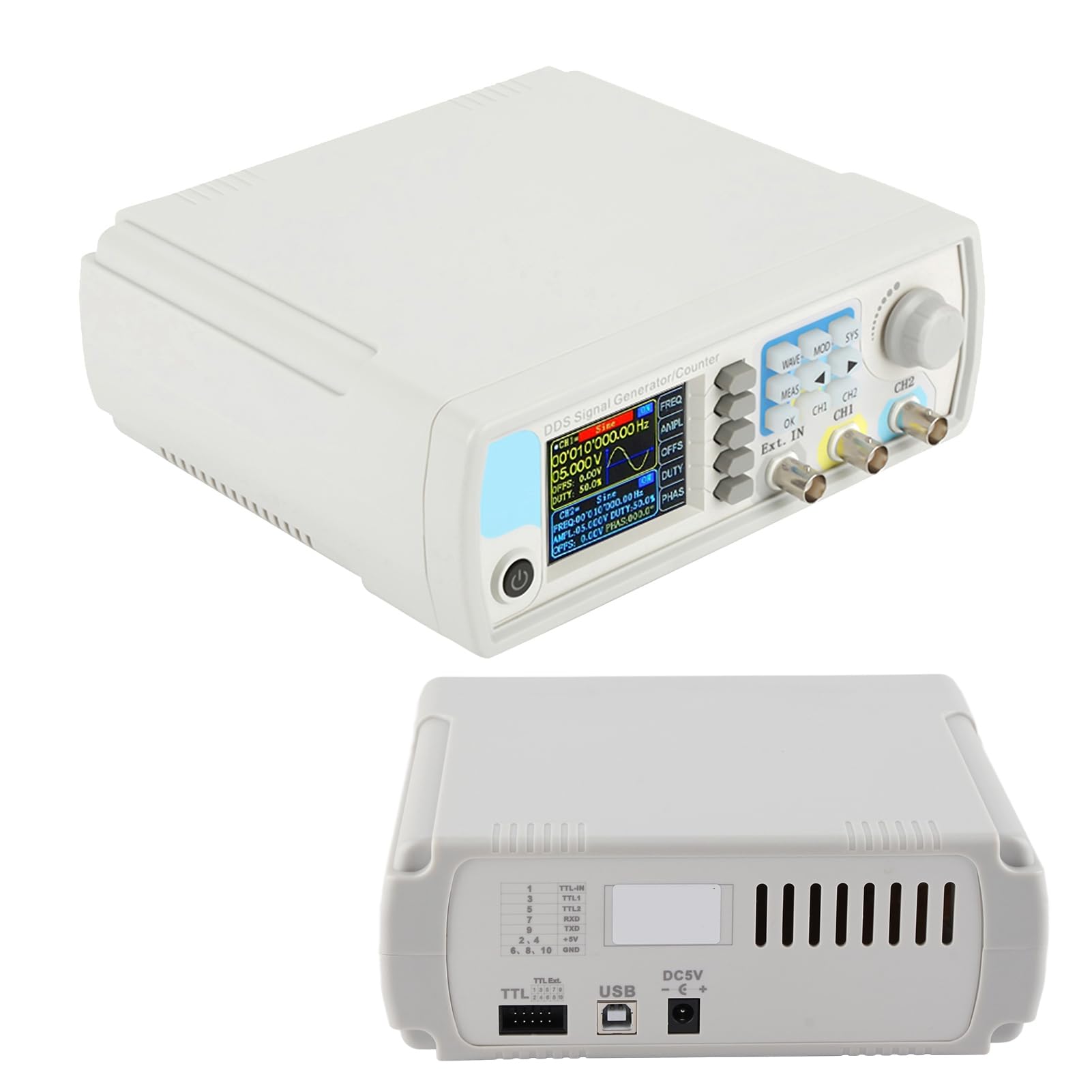 Jds6600, generatore di segnale digitale, generatore di funzione, generatore di segnale Dds, contatore, controllo digitale, frequenza sinusoidale ac100, 240 V, 60 MHz, spina (standard europeo 15