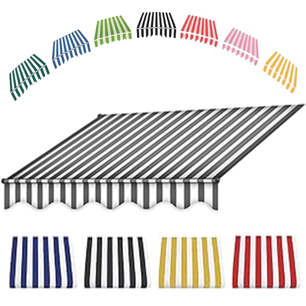 Auvent de terrasse rétractable : bâche de rechange pour ombrager le porche