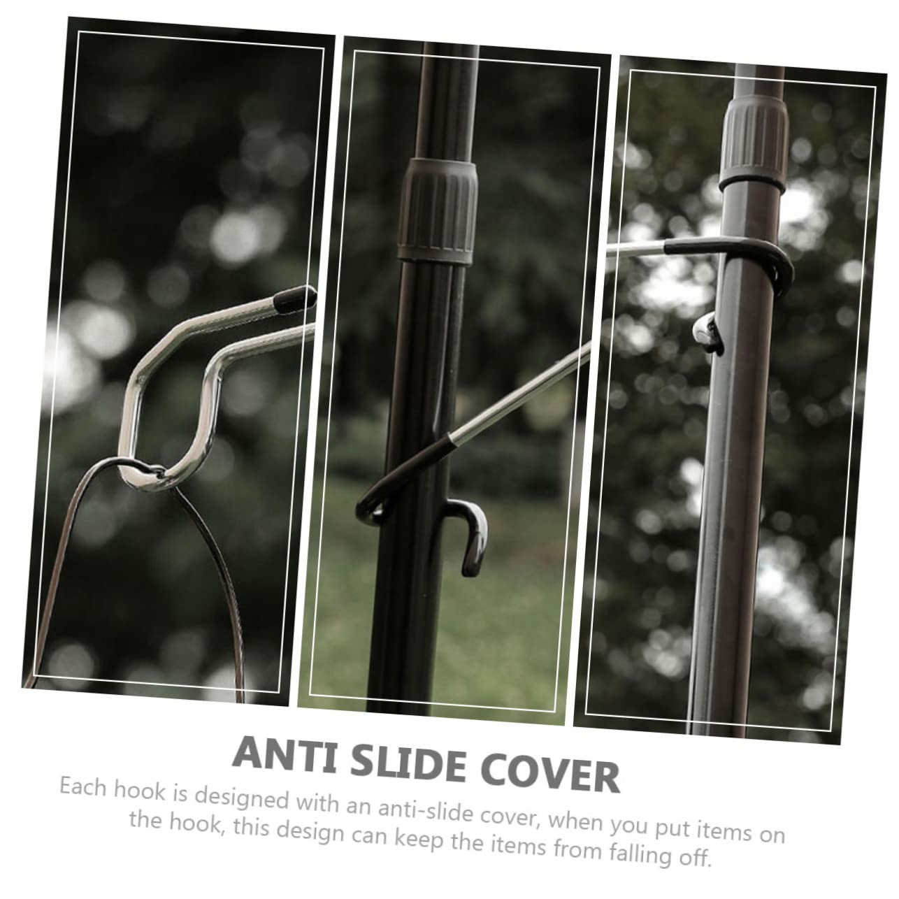 VICASKY 2Pcs Portable Lantern Hooks Skid Outdoor Hangers Durable Lantern Accessories for Camping Hiking Outdoor Activities