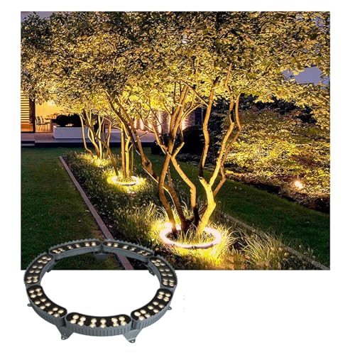 GUODDM Luci Che Abbracciano albero e Faretti Ad Anello A LED AC220V per albero, Luci Impermeabili per Esterni IP65 (A-RGB, 1PCS(12W))