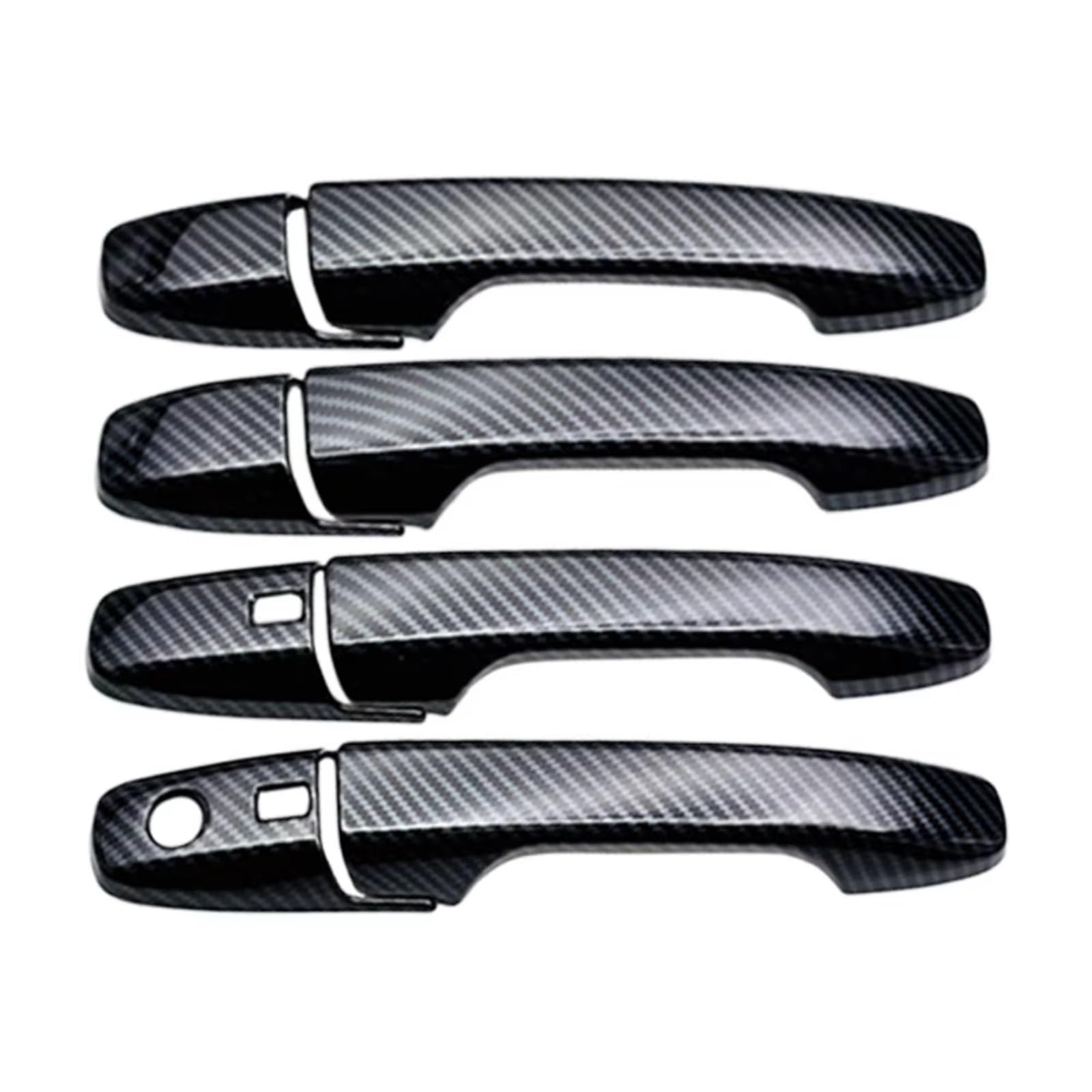 Jjrfvbgt Carbon Fiber Print Door Handle Trim Compatible With Toyota For Yaris For Ativ For Vois 2022 2023 Abs Chrome Styling Accessories Car Exterior Door Handle Cover(Carbon Fiber Print)