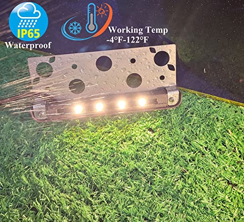 Tasfeli Led Hardscape Lighting Retaining Wall Lights Led Landscape Lighting 12V Pavers Lights Low Voltage Outdoor Step Deck Wall Led Lights Patio Pavers Bbq Edge Light 7 Inch 2W 2700K Low Voltage 12V #TOP3