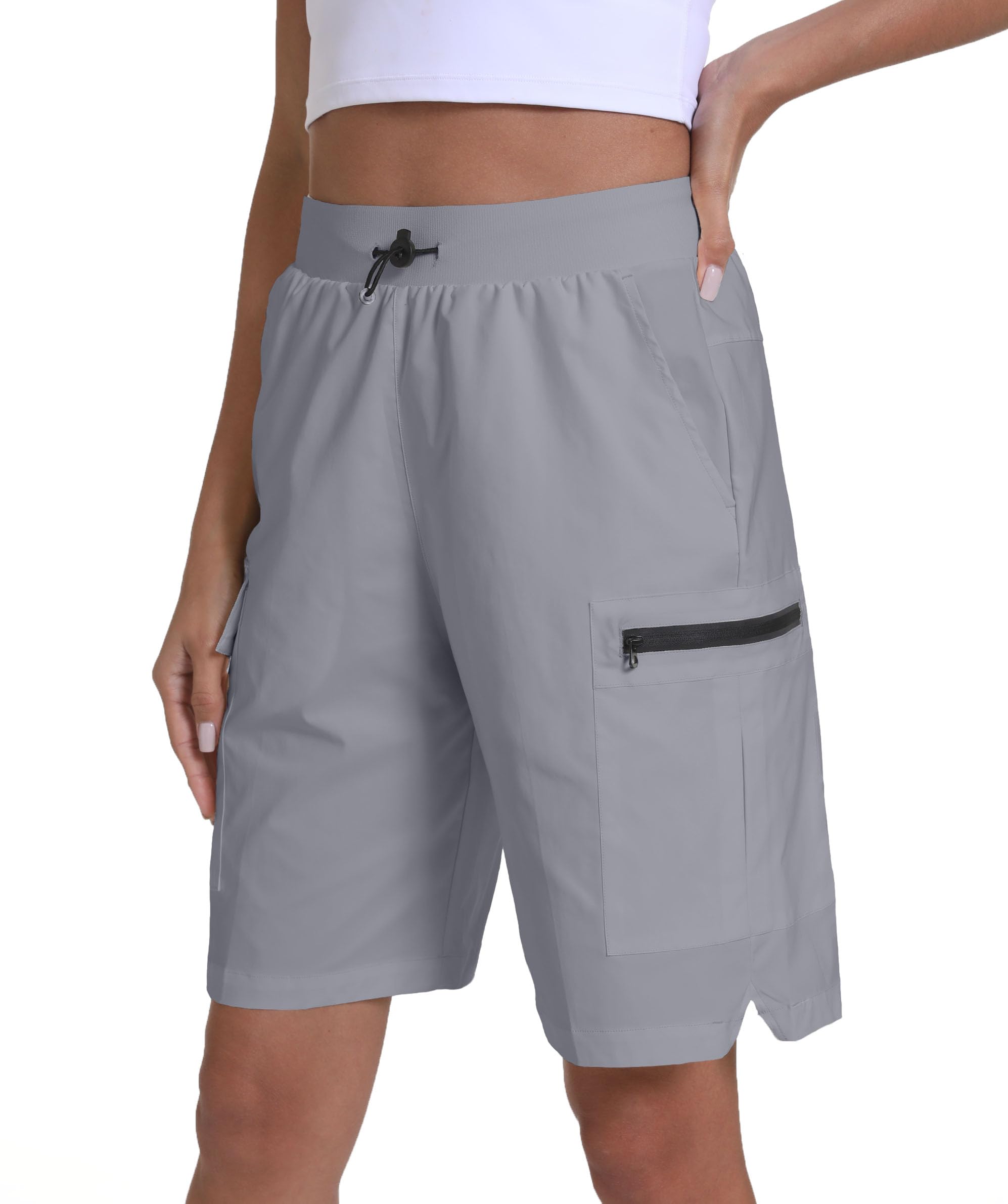 Rrosseyz Women's Hiking Cargo Shorts with Pockets Quick Dry Athletic Gym for Women Exercise Lounge