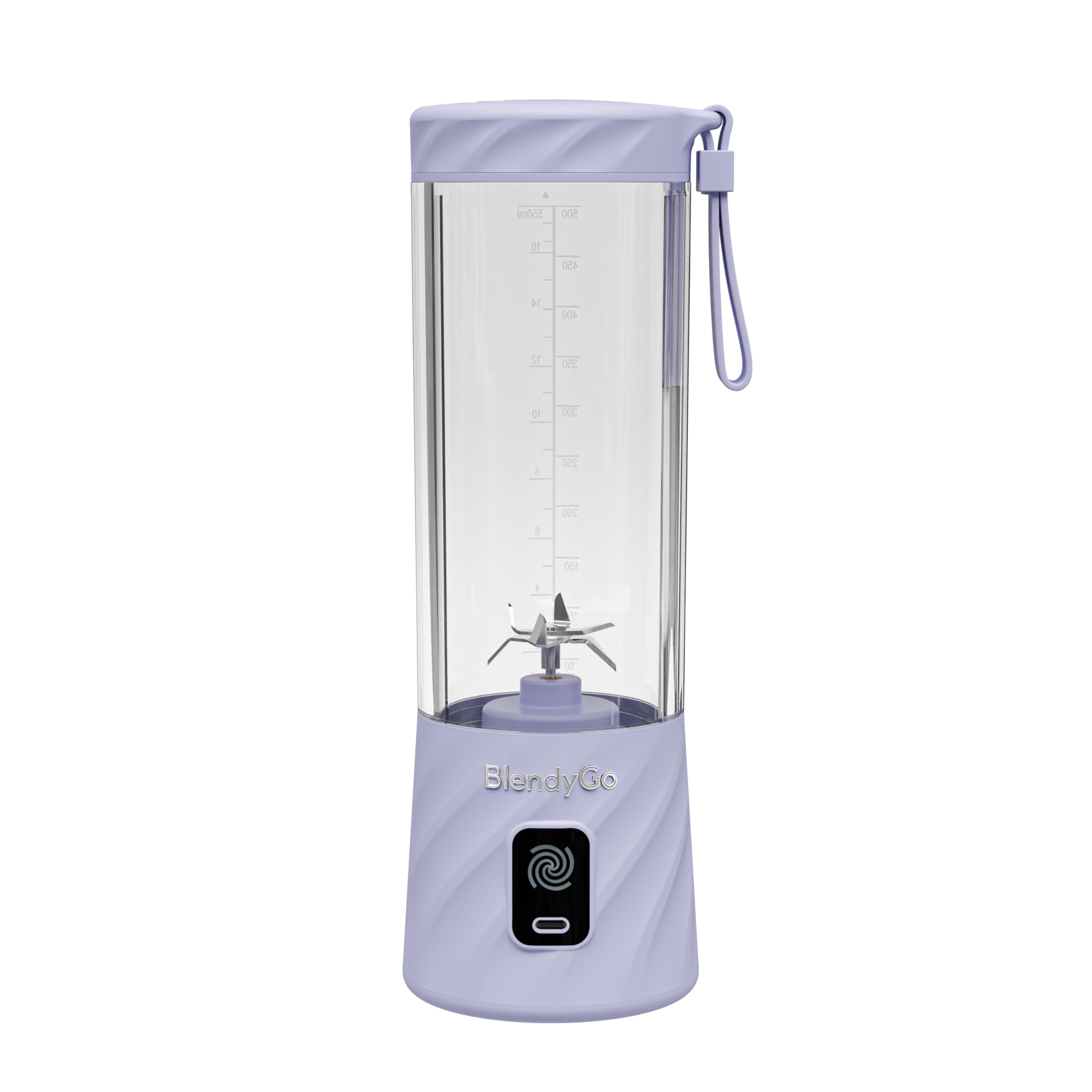 Batidora BlendyGo 3, batidora de vaso portátil, blender recargable por USB, ideal para smoothies, batidos y batidos de proteínas, mexzclador portátil potente, 500 ml (Lavanda) — view 2