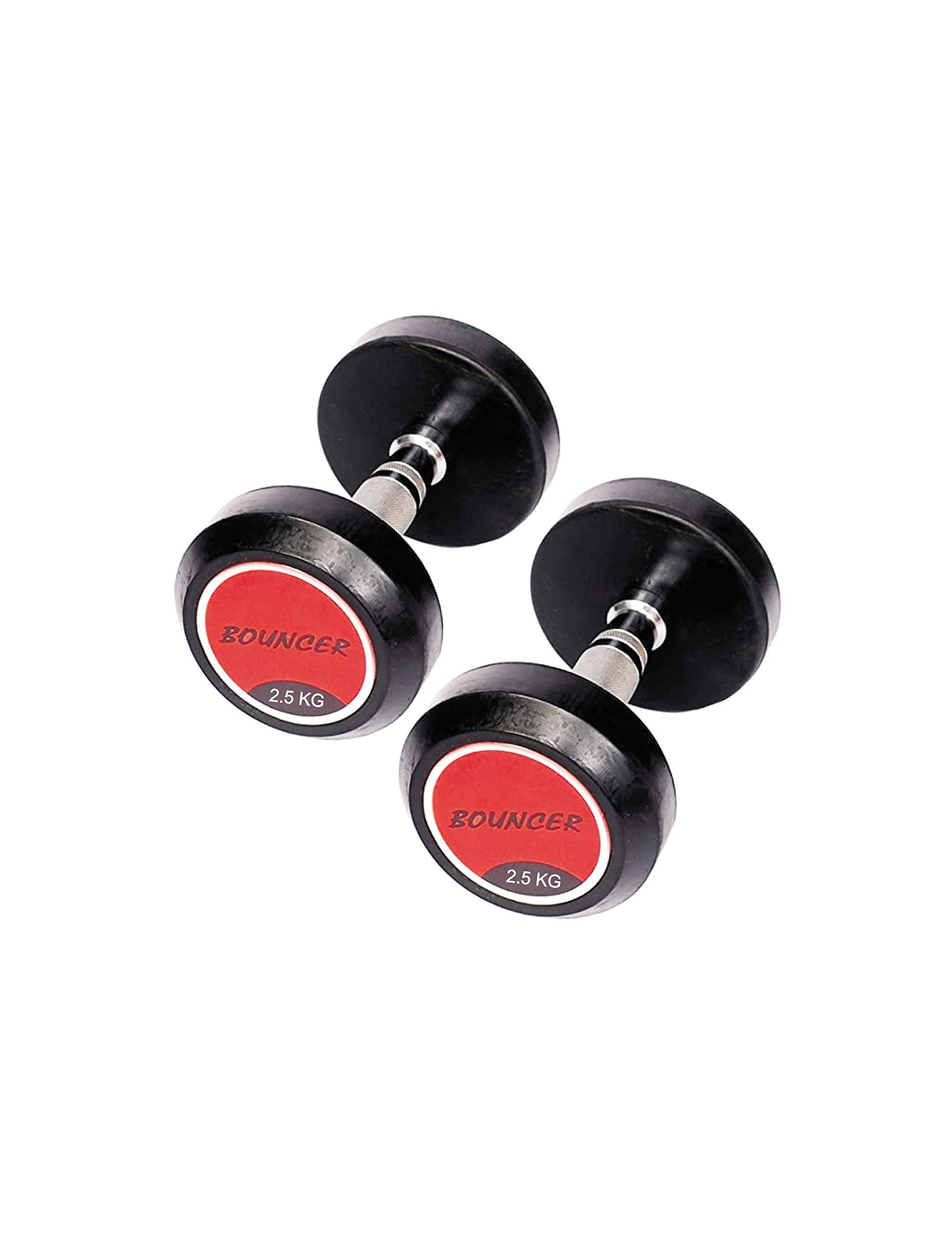 SE Rubber Coated Red, Black Professional Bouncer Dumbbells , 2.5 kg (Pack of 2) (B07GK9MPPT) Amazon Price History, Amazon Price Tracker