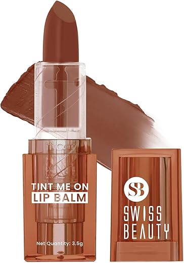 Swiss Beauty Tint Me On Lip Balm | Moisturises lips | Tinted Lip Balm | Shade – Mauve Muffin, 3.5gm