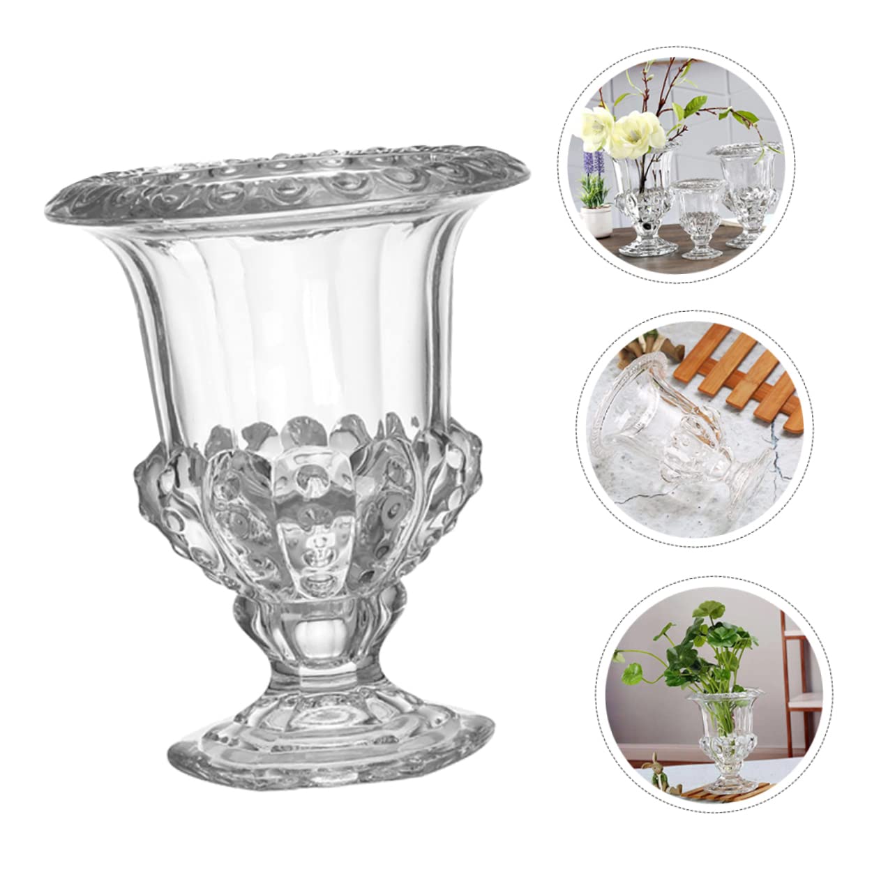IMIKEYA Transparente Glasvase Hochzeitsvase aus Glas mit Hydroponischer Funktion für Langanhaltende Blumen Dekoration und Elegante Tischdeko bei Hochzeitsfeiern