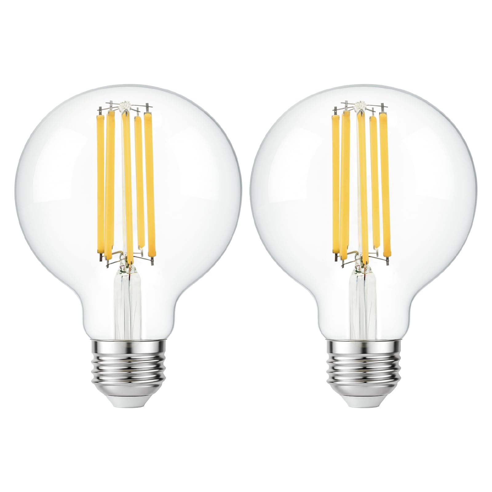 FLSNT E27 Screw Bulb 200W Equivalent, 3000LM Ultra Bright LED Light Bulb, 18W G95 LED Edison Screw Bulb, 2700K Warm White