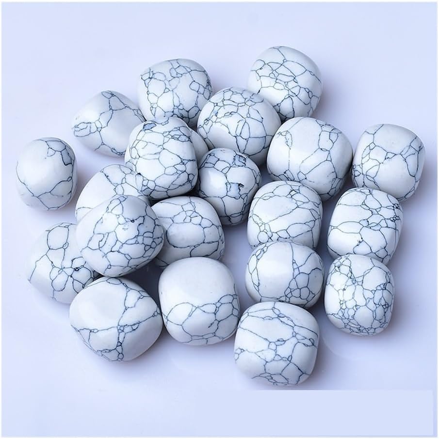 WHZHDMA Bulk Natural Crystal Rough Stone Natural Crystal White Turquoise Rolling Stone Ornaments Mineral Specimen Teaching Science Stone Fish Tank Stone Rocks Stones and Crystals