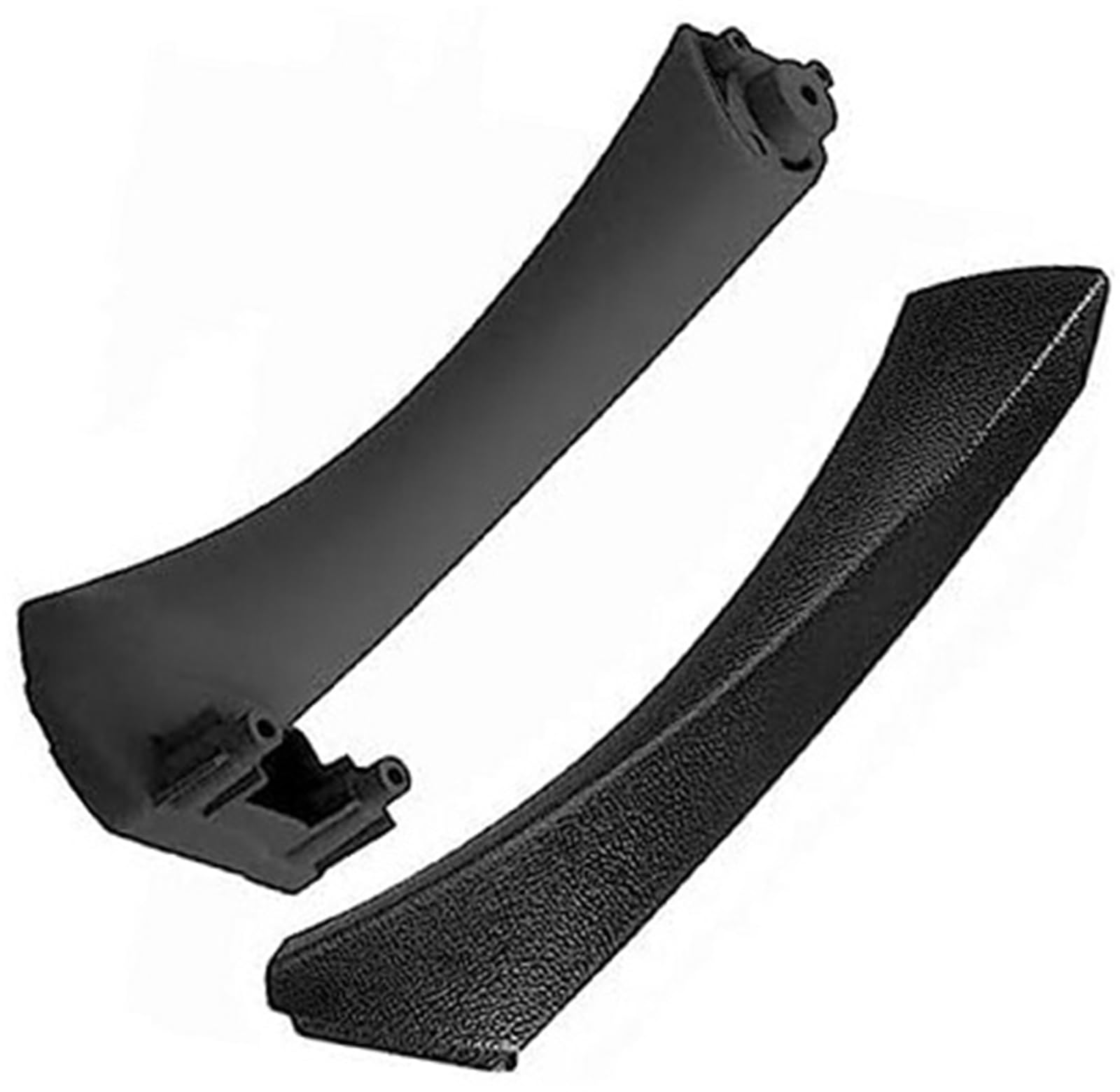 Yurefax Car Door Handle Trim Car Inner Interior Door Handle Front Panel Pull Trim Cover Auto Internal Accessories, for E90 E91, for BMW 3(Black Left Black)