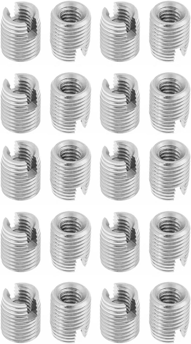 CHICIRIS 20pcs Metal Self Tapping Thread Inserts, M4 X 8mm Helical Repair Screw Inserts for Aluminum Magnesium, with Easy Installation for Damaged Threads Repair
