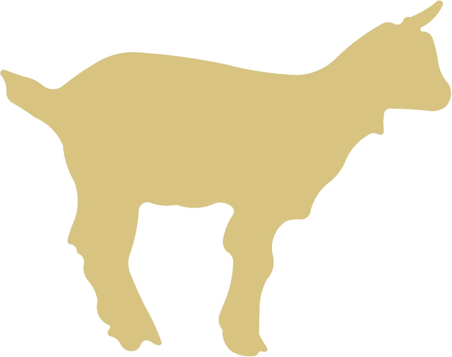 Goat Cutout Unfinished Wood Kid Goat Farm Theme Kids Nursery Home Decor Door Hanger MDF Shape Canvas Style 3