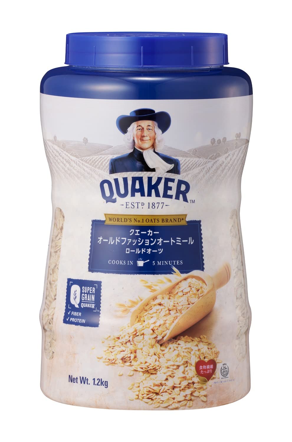 QUAKER ( クエーカー ) ［公式］オールドファッション オートミール 1.2kg ロールドオーツ 粒感 しっかり 煮込んで作る ごはん 食物繊維 オーツ麦商品画像