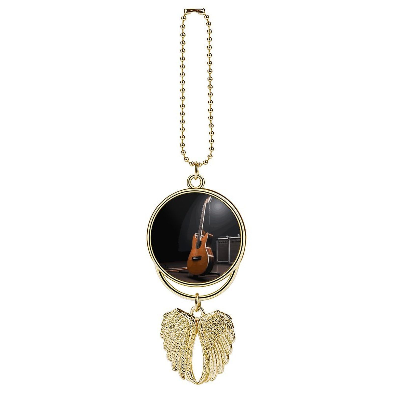Musical Instrument Guitar Car Pendant Hanging Swing Auto Rear View Mirror Hanging Car Rear View Mirror Charm Truck Hanger Ornament Charm for Car Rear View Mirrors Accessories