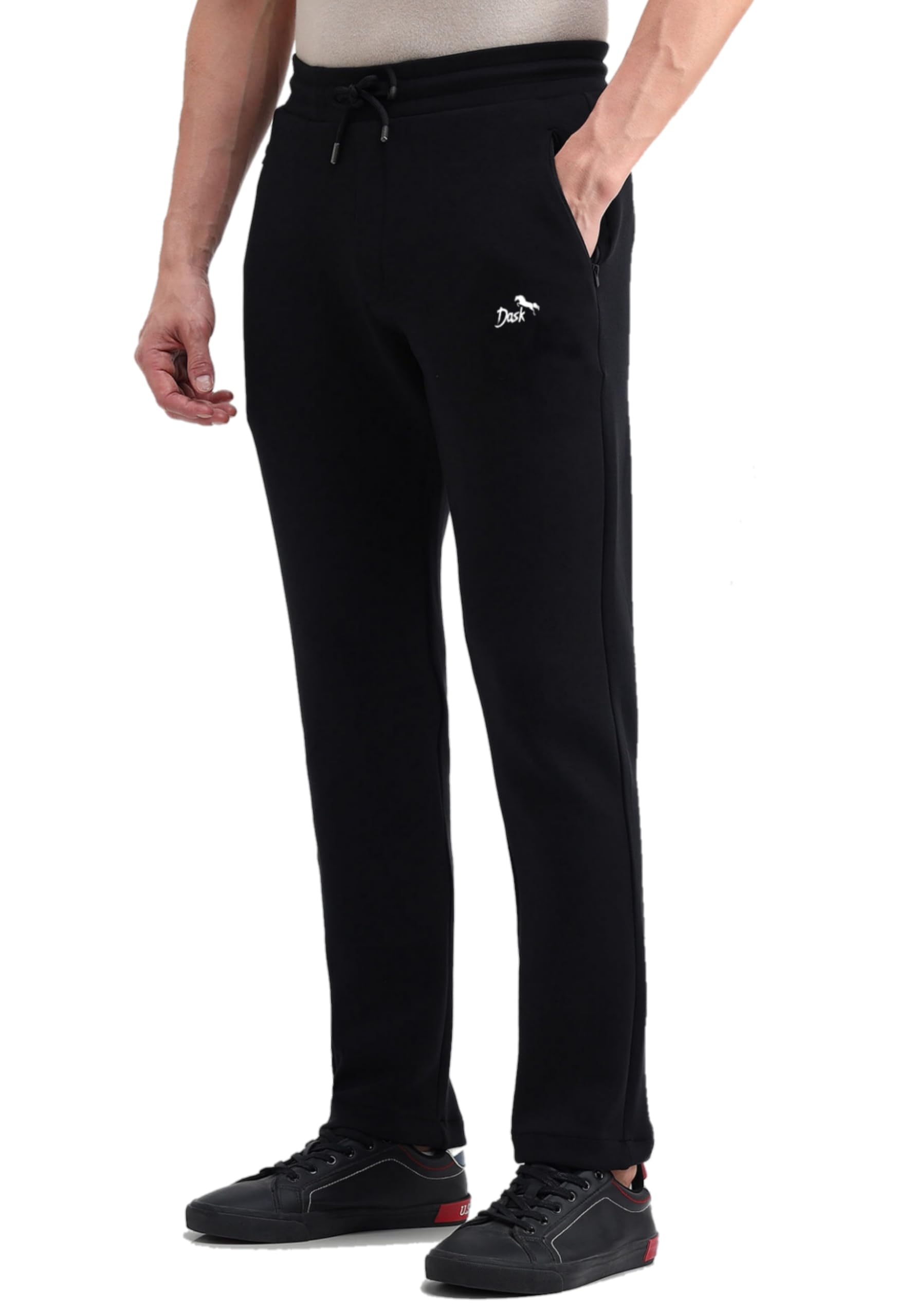 Dask Men's Regular Fit Jogger Track Pants, Black, Sports Running, Gym, Yoga Activewear or Lower for Men.-picture-30