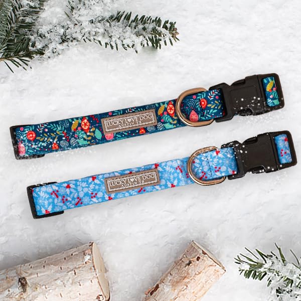Lucky Love Dog - Adjustable Collar and Leash Set with Easy Click Buckle for Small Dogs, Durable, & Comfortable Collar for Male & Female Dogs, Puppies & Adult - Sweet Holiday Combo, XS - Image 3
