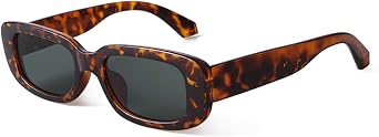 BUTABY Rectangle Sunglasses for Women Retro Driving Glasses 90 s Vintage Fashion Narrow Square Frame UV400 Protection