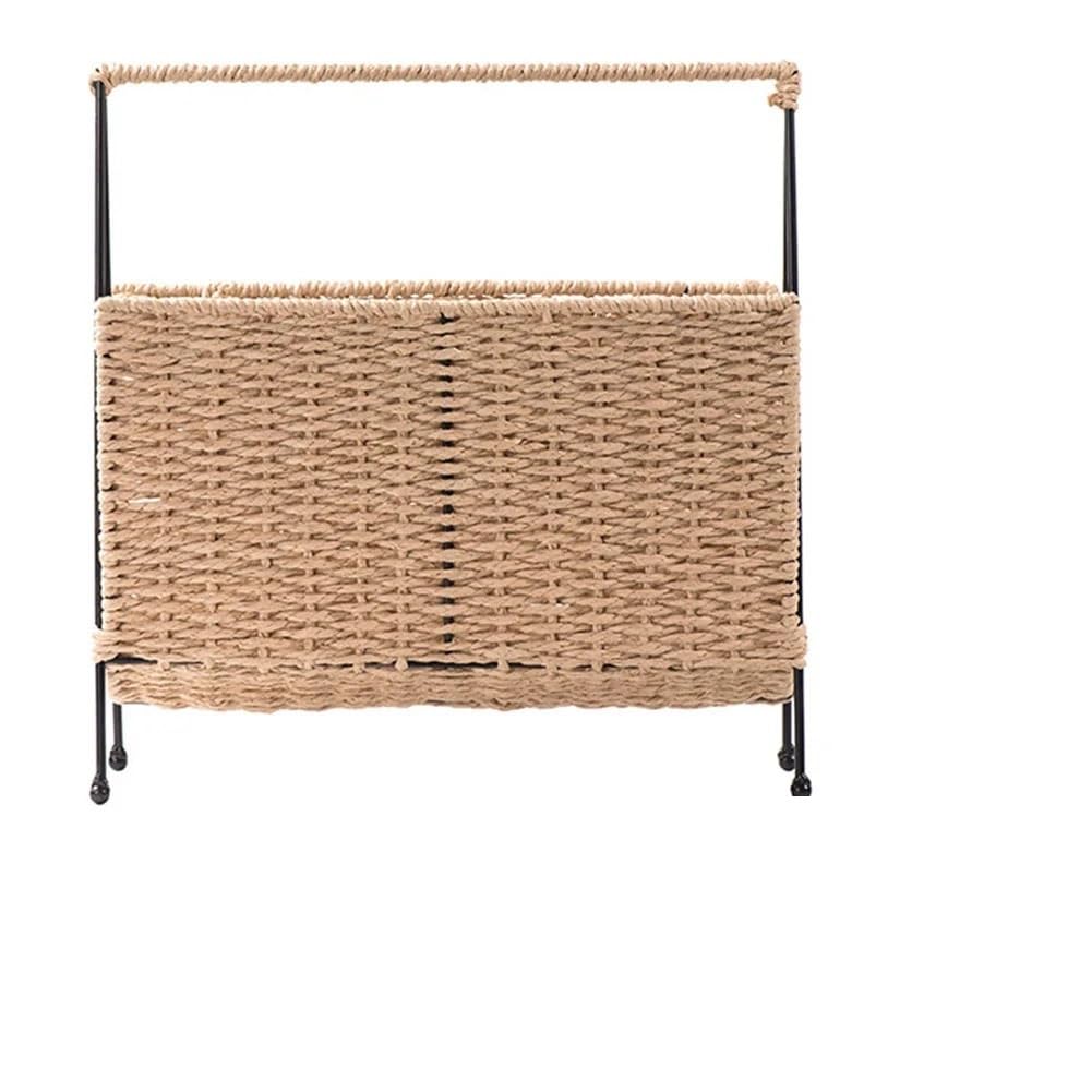 HUFFA Porte-revues de Style bohème, paniers de Rangement tissés à la Main, Panier en Paille Japonais for Magasin de collations, Articles Divers, Livres, journaux