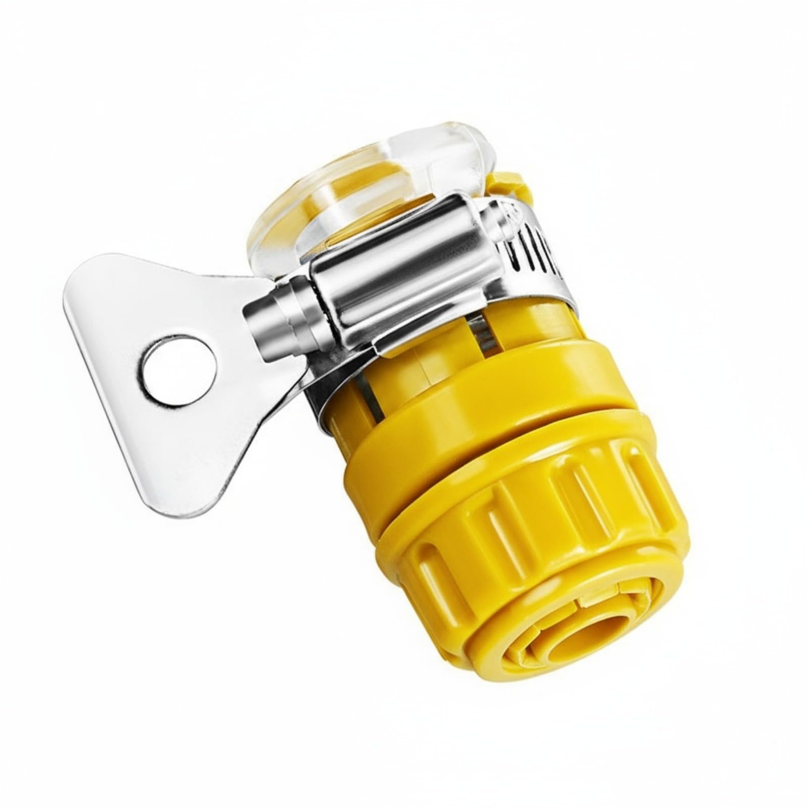 Tsophreniq Yellow 2 Multi-Purpose Tap Connector With Release Valves For Kitchen Faucet & Garden Irrigation Hose Quick-Connect Faucet Adapter Install Hose Adapter Set