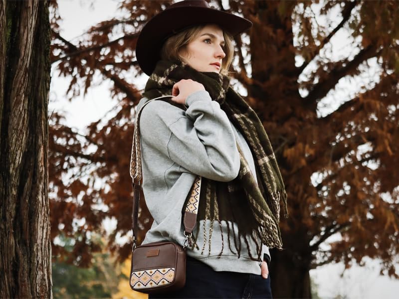 Wrangler Small Crossbody Bags for Women Aztec Mini Purses with Guitar Strap | with Guitar Strap - Image 7