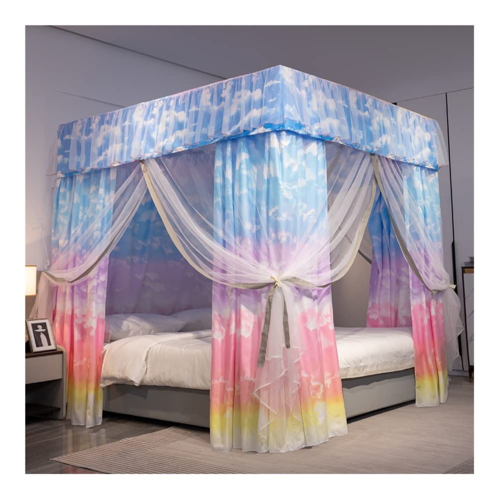 Mosquitera para cama de 1,8m estilo princesa con soportes metálicos de gran firmeza