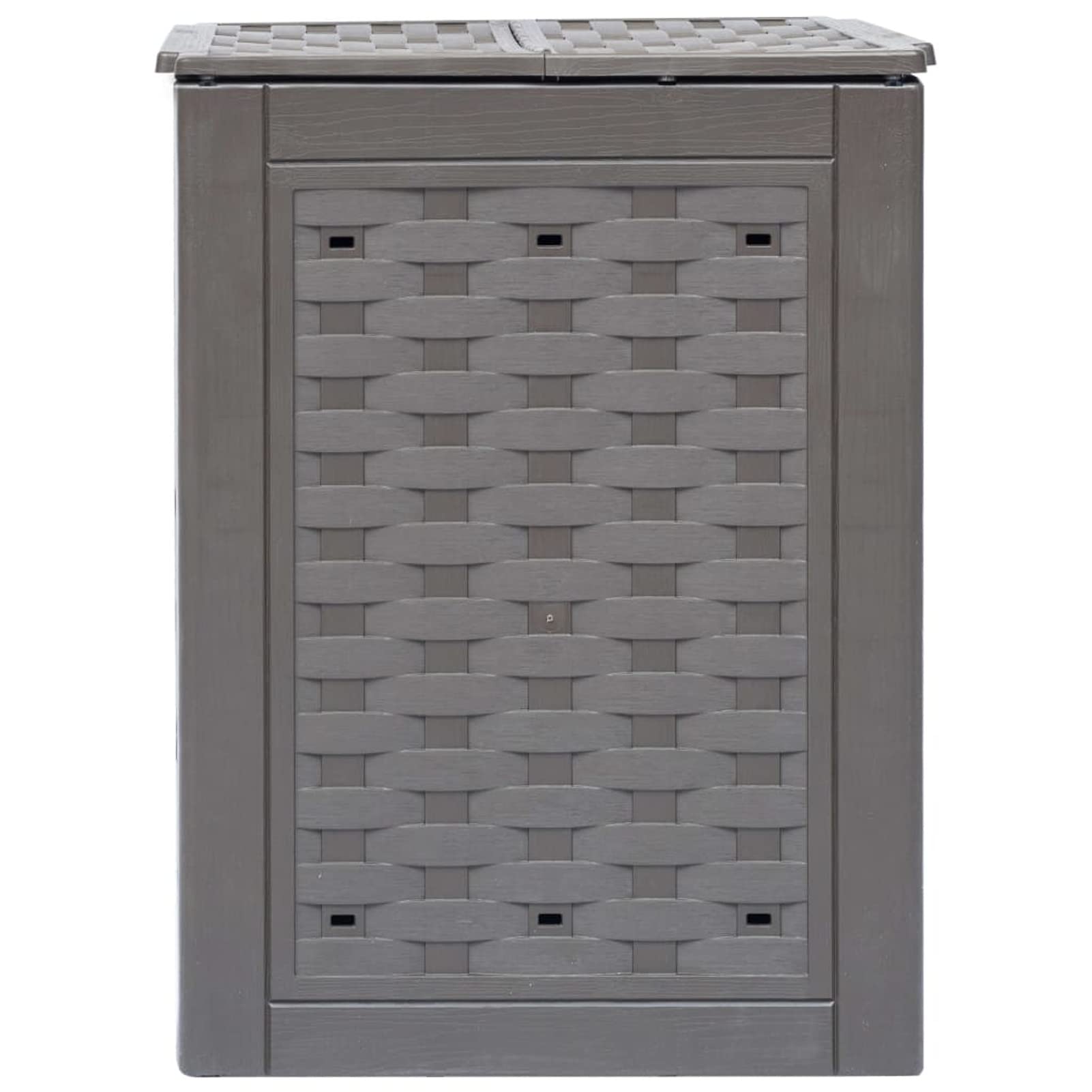 Compostiera Giardino Marrone 60x60x83 cm 300 L Rattan Plastica,Compostiera da Giardino,Compostiera Domestica