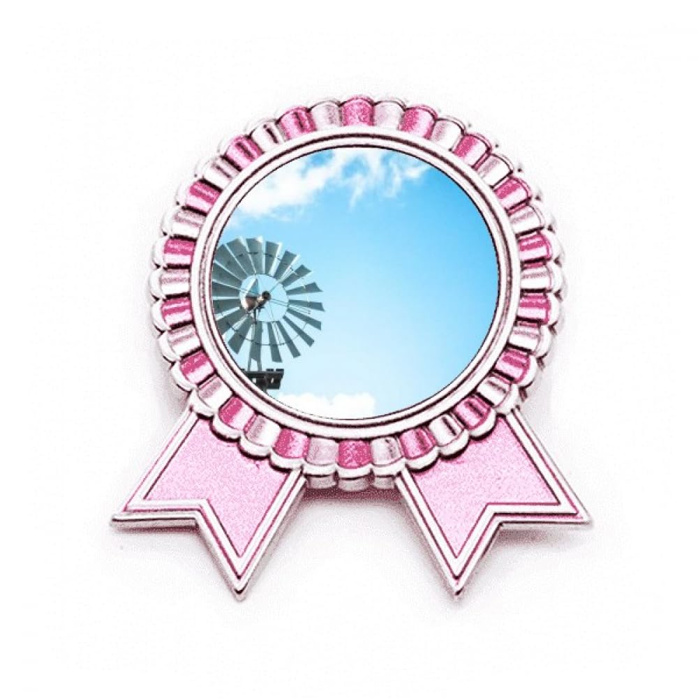 Broche nuages blancs et ciel bleu en métal raffiné, taille M