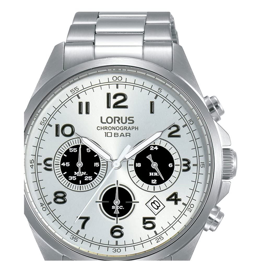 Lorus Reloj analógico de Cuarzo para Hombre con Correa de Metal RT307KX9, Plata, Pulsera