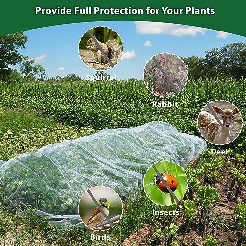 Hyxanons GN-W-315-001 10 * 50Ft Thicker Ultra Fine Garden Mesh Netting Pest Barrier, Plant Covers For Outdoor Patio Greenhouse Vegetables Fruit Flower Garden Protection, Row Covers Fabric Screen Insect Bug Bird Netting thumb #6