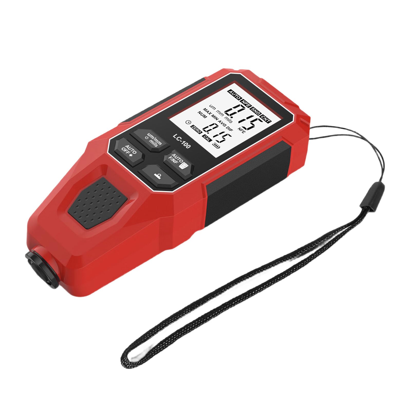 Car FE & NFE Paint Gauge Unit Conversion Coating Thickness Meter Gauge with LCD Display 0-2000μm Digital Thickness Gauges Measurement Tool