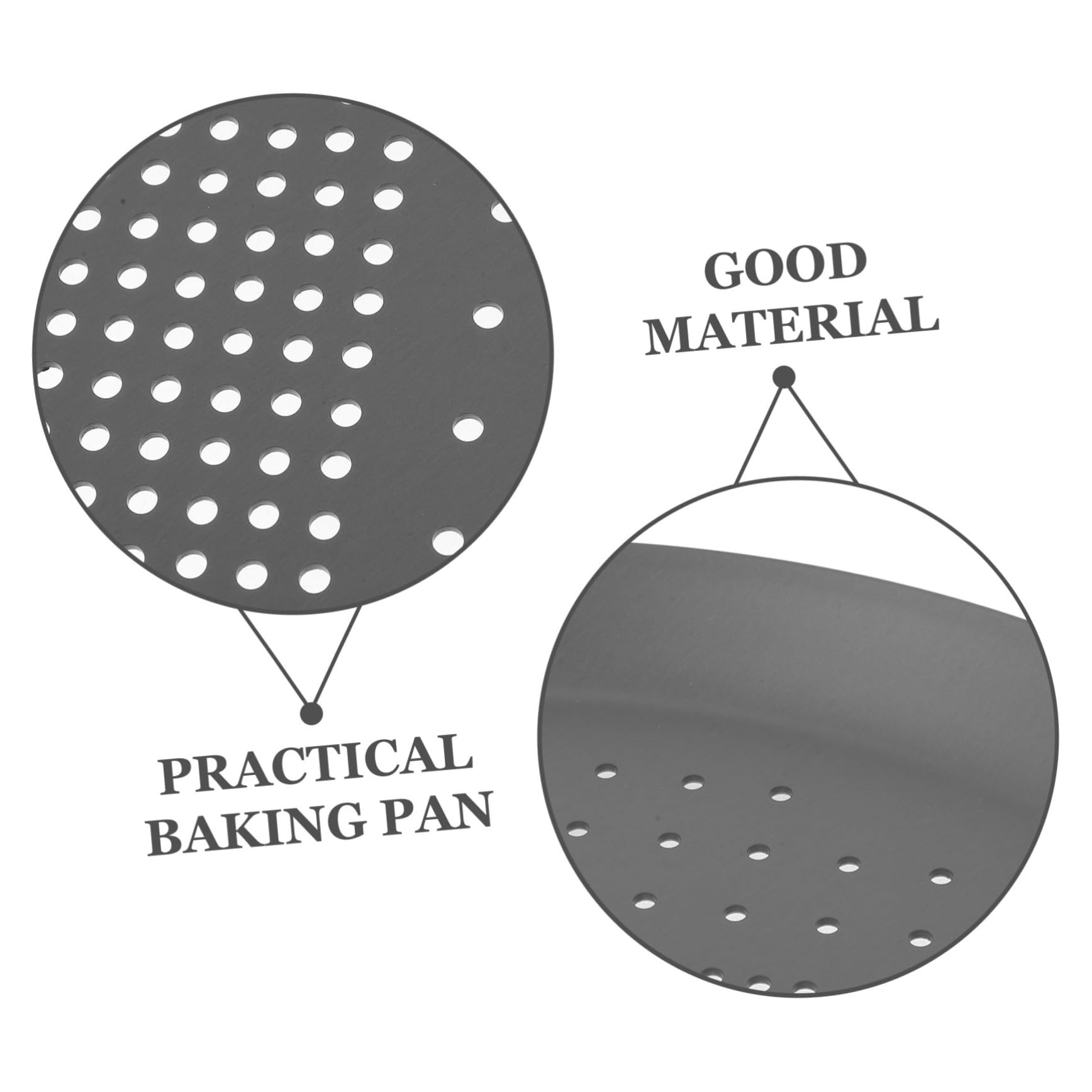 Bandeja para Hornear Pizza Redonda de 11 Pulgadas de Aleación de Aluminio | Antiadherente Agujeros, Circulación Uniforme del Calor, Limpieza Fácil