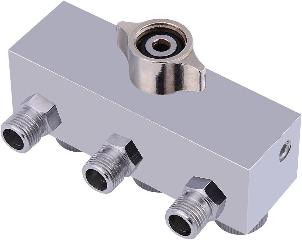 Hose Airbrush 11×6×4 3 - Way Airbrush Hose Splitter Adjust Regulationknob