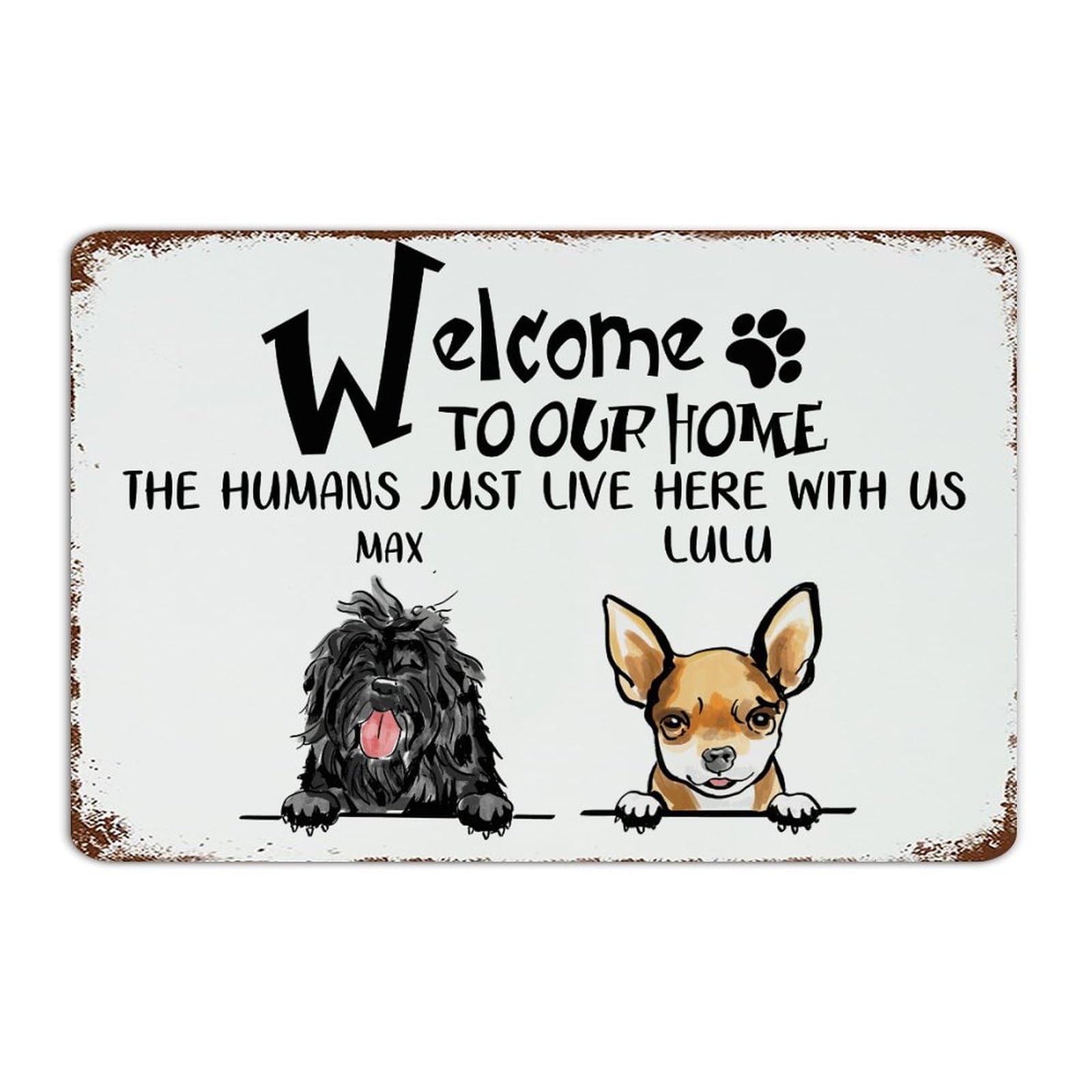 Plaque en métal Welcome to Our Home robuste et durable de 30,5 x 45,7 cm