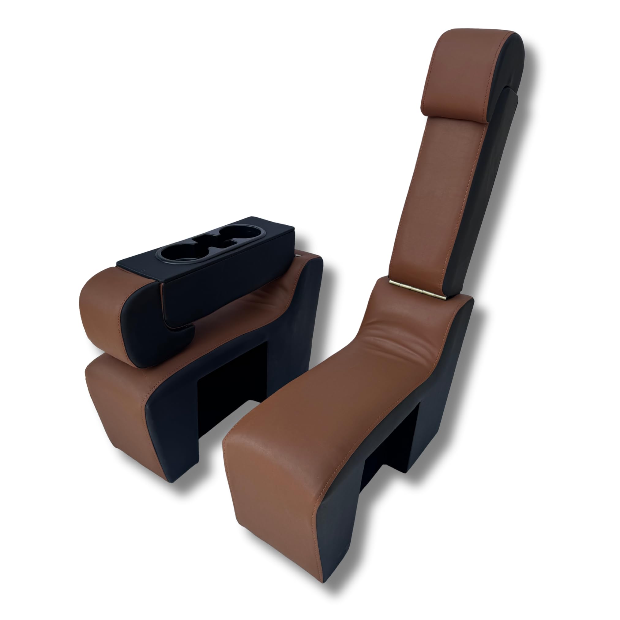 Pabla Enterprises Car Center Seat & Premium Armrest with 2 Bottle/Glass and Mobile Holder (INNOVA CRYSTA, Tan)-image-20