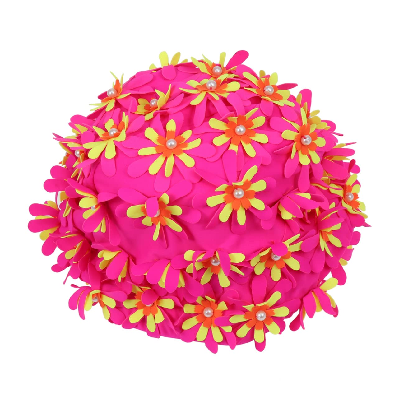 SUPVOX natación para Adultos Gorro de Pelo Gorro de baño de Pelo Largo Gorra de baño Equipo de natación Gorro de baño Adulto Floral Sombrero de Rosa