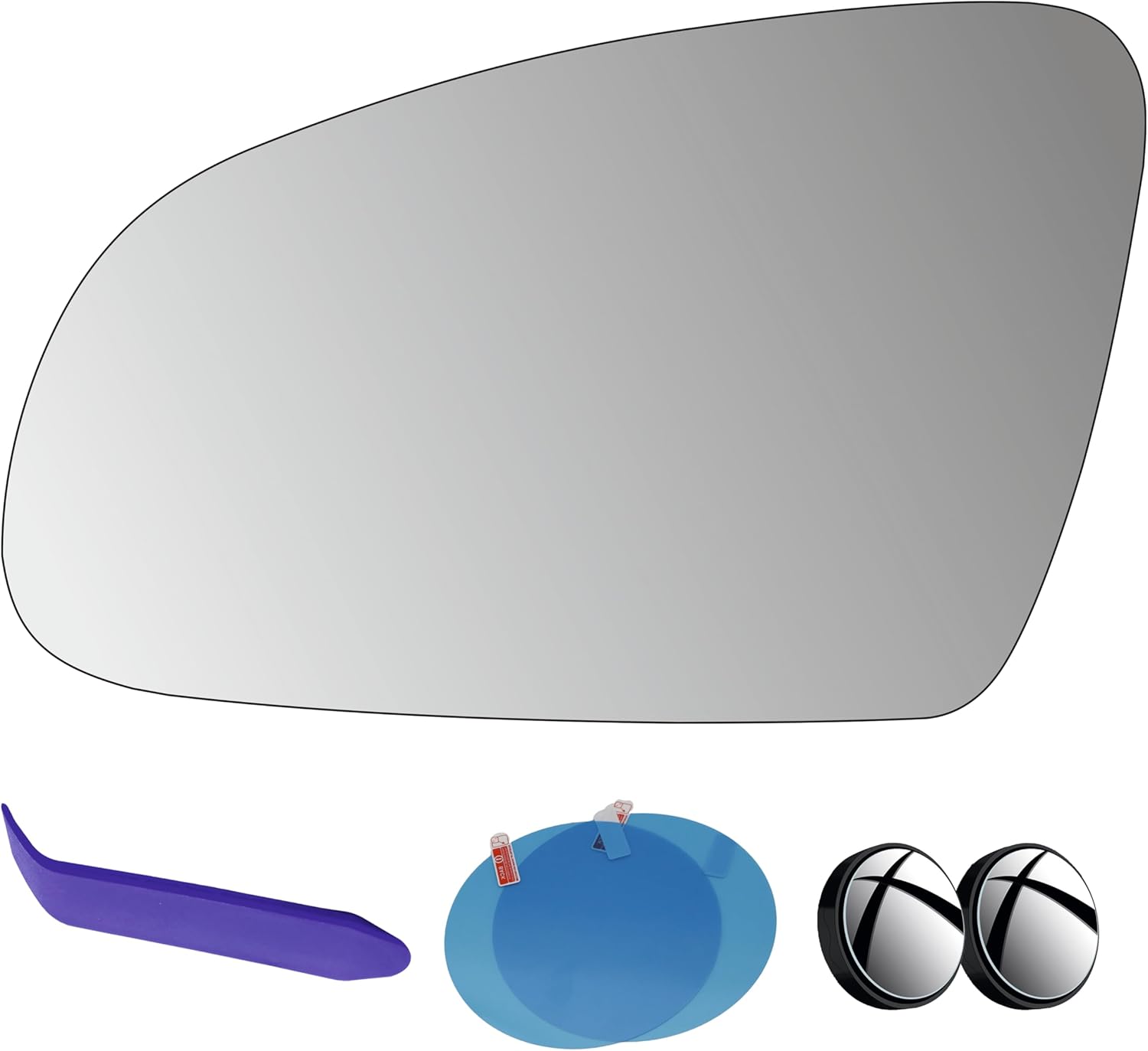 EAP Passenger Side Mirror Glass Compatible with Hyundai KONA 2018-2023, Heated with Blind Spot 87621J9010