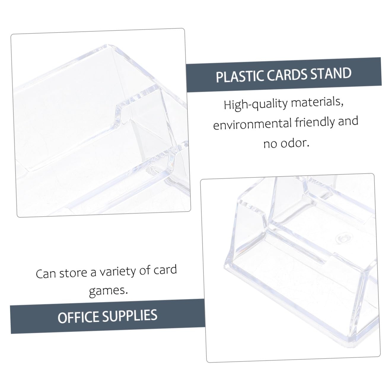DOITOOL 2 Series Soporte Para Tarjetas De Visita De Plástico Transparente Organizador De Tarjetas Para Oficina Caja De Almacenamiento Resistente Con Único Y Aplicación 2 Piezas*2