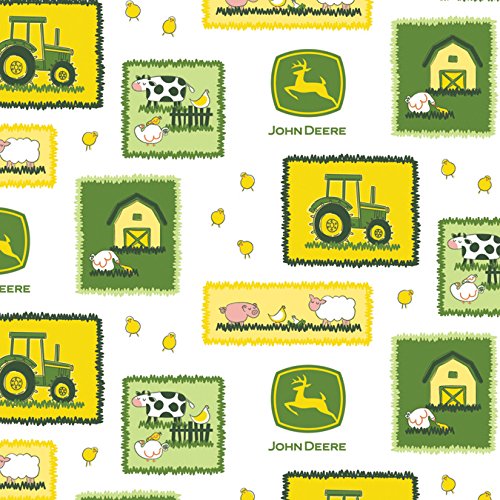 John Deere-Nursery 43 44 Wide 100% Cotton D R-Farm Scene Patches