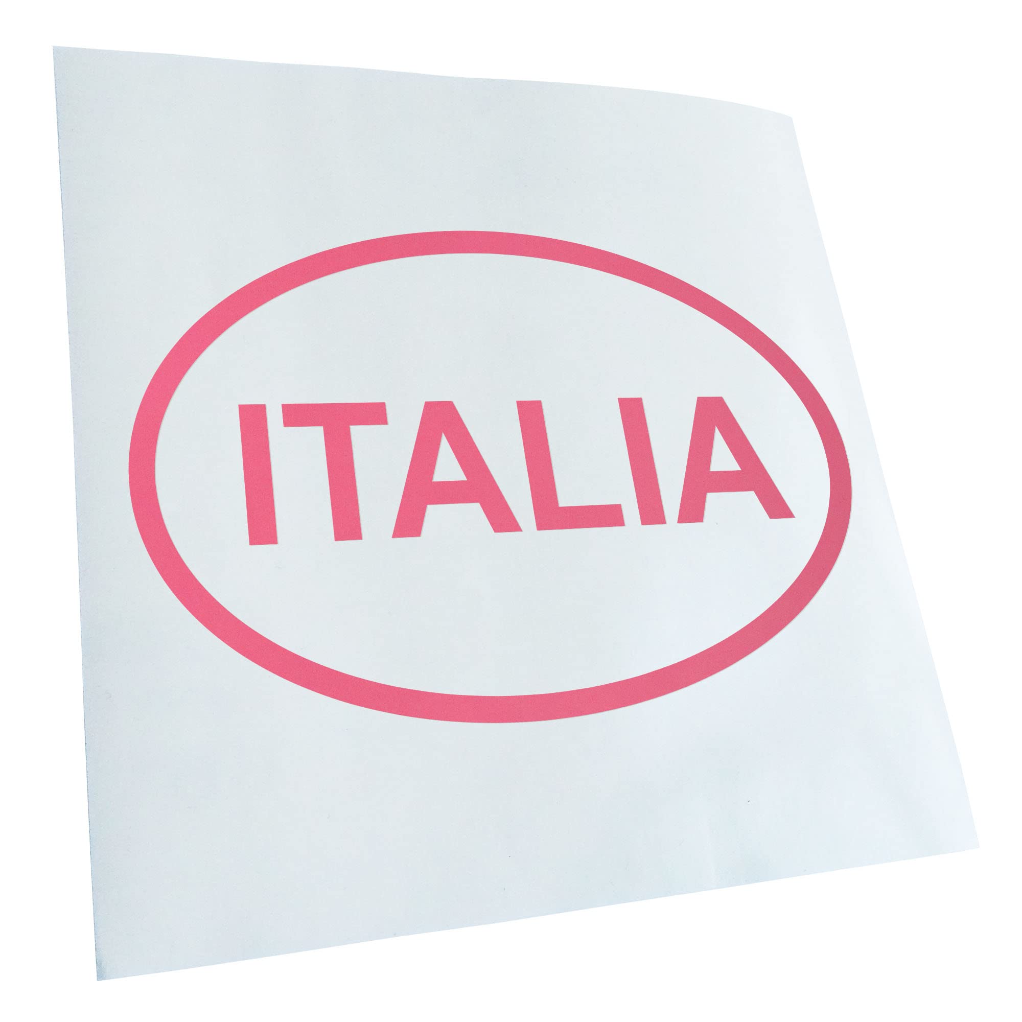 Kiwistar - Car Sticker - Light Pink - 50 x 33 cm Italia - Italy - Rear Window Car Sticker Weatherproof for Car Truck Moped Truck - Sticker Exterior Self-Adhesive Tuning Accessories for Window Vehicle